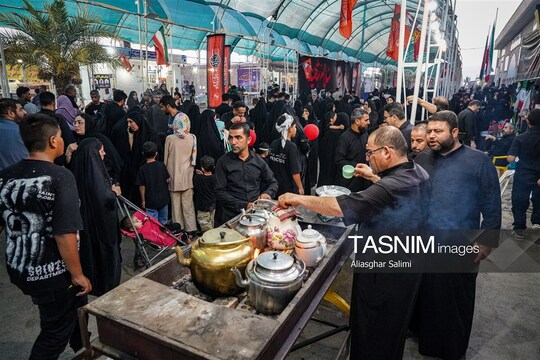 موکب های خدمت رسانی به زائرین اربعین حسینی در مرز چذابه
