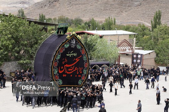 آیین سنتی نخل برداری شهادت امام رضا (ع) - مهدی آباد یزد