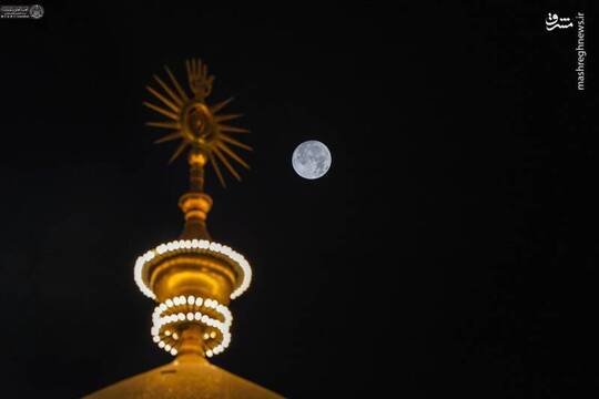 ماه کامل ربیع الاول بر فراز حرم امیرالمومنین