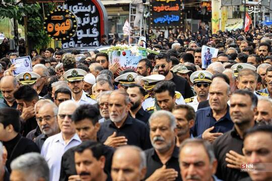 تشییع خلبان شهید ارتش ناوسروان حامد اکاتی در رامیان